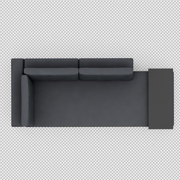 Isometrisches sofa 3d übertragen