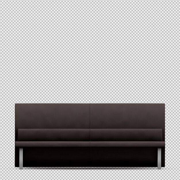 Isometrisches sofa 3d übertragen