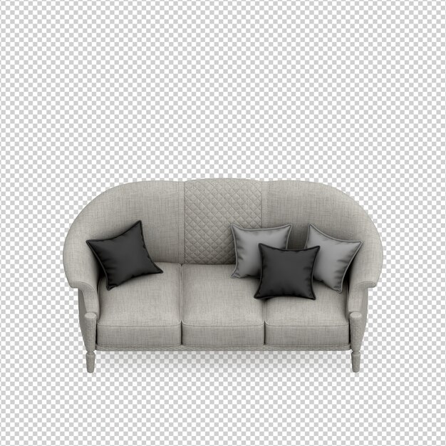Isometrisches Sofa 3D übertragen
