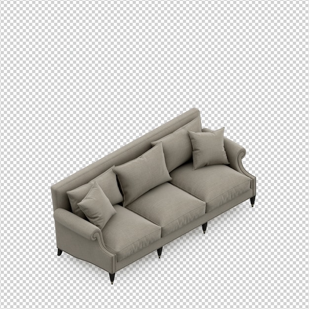 Isometrisches Sofa 3D übertragen