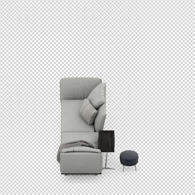 Isometrisches sofa 3d übertragen