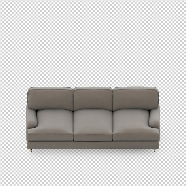 Isometrisches Sofa 3D übertragen