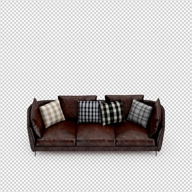 Isometrisches Sofa 3D übertragen