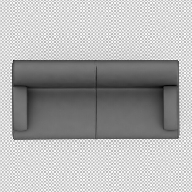 Isometrisches sofa 3d übertragen