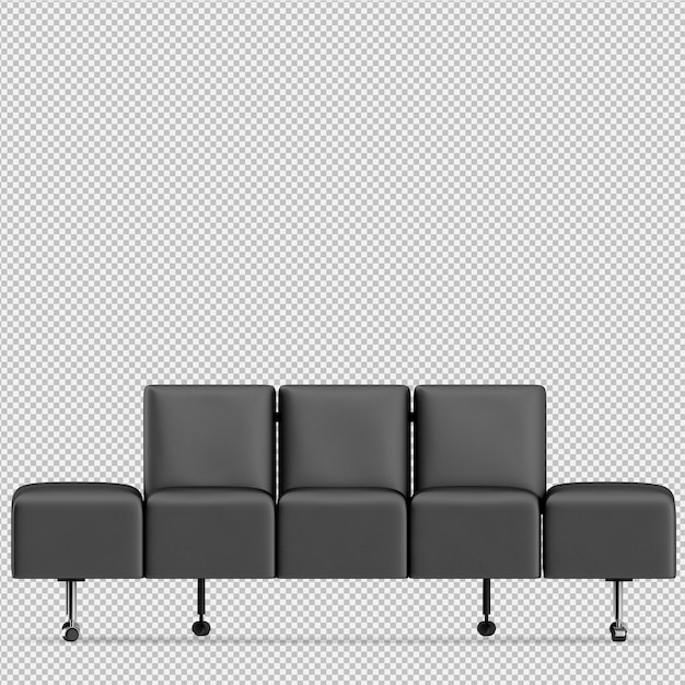 PSD isometrisches sofa 3d übertragen