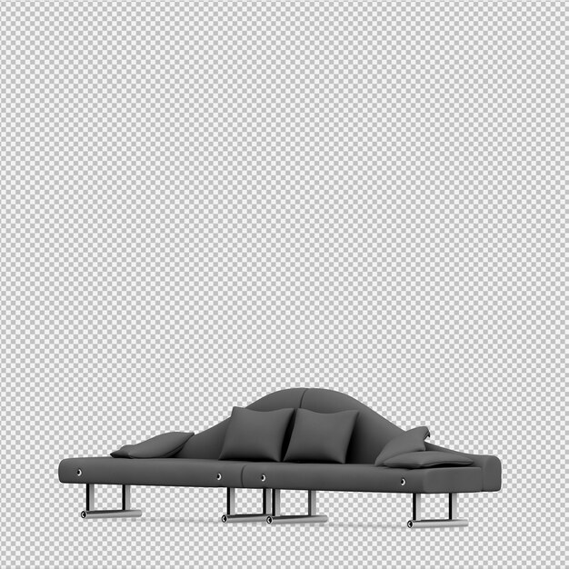 Isometrisches sofa 3d übertragen