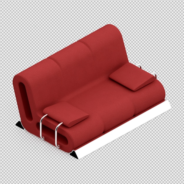 Isometrisches sofa 3d übertragen