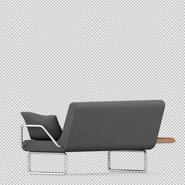 Isometrisches sofa 3d übertragen