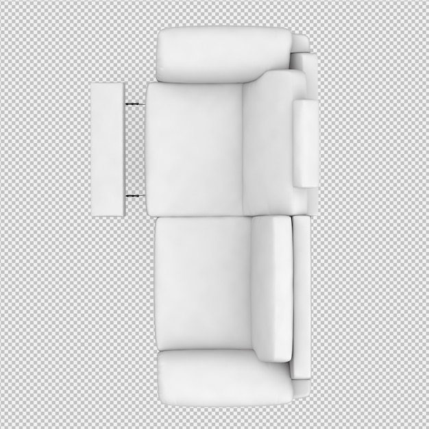 PSD isometrisches sofa 3d übertragen