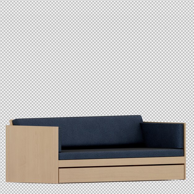 Isometrisches Sofa 3D übertragen