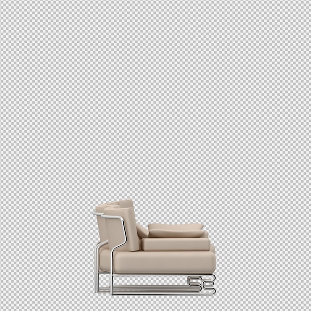 Isometrisches Sofa 3D übertragen