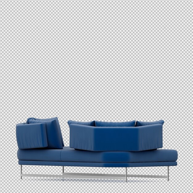 Isometrisches sofa 3d übertragen