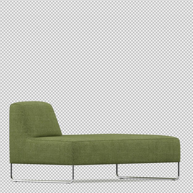 Isometrisches sofa 3d übertragen