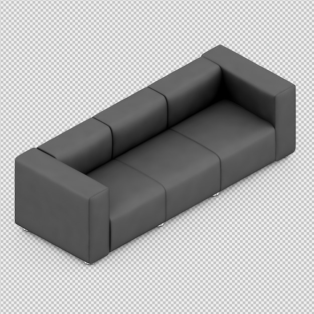 PSD isometrisches sofa 3d übertragen