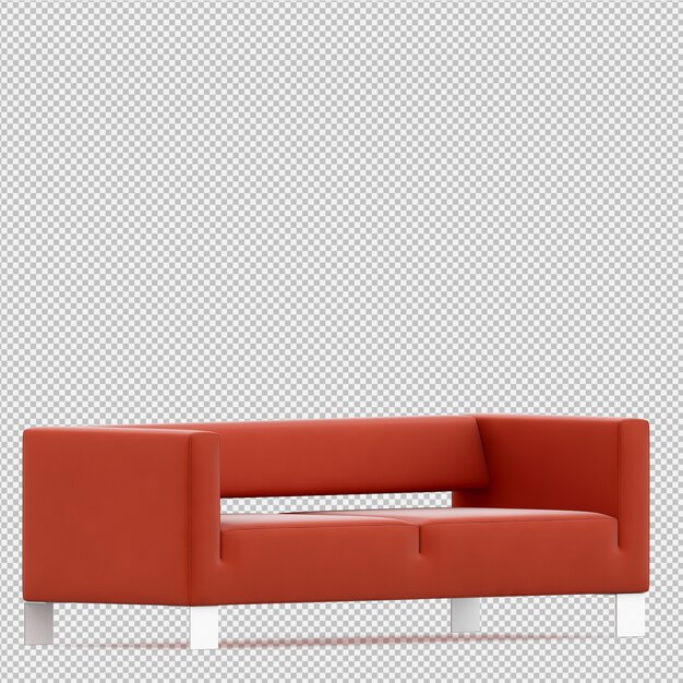 Isometrisches sofa 3d übertragen