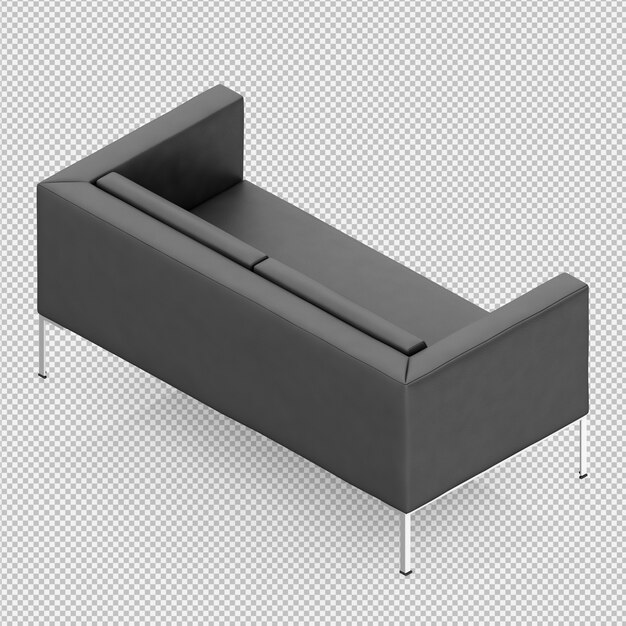 Isometrisches sofa 3d übertragen