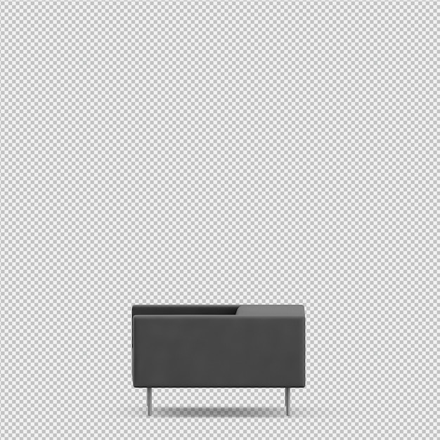 Isometrisches sofa 3d übertragen