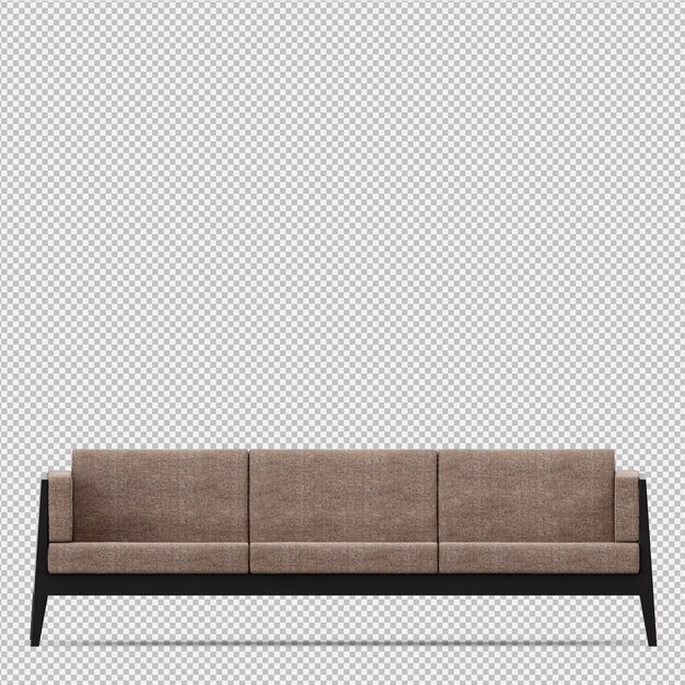 Isometrisches sofa 3d übertragen