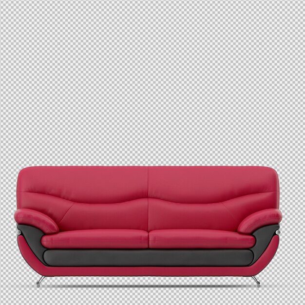 Isometrisches Sofa 3D übertragen