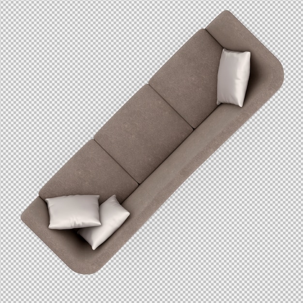 Isometrisches Sofa 3D übertragen