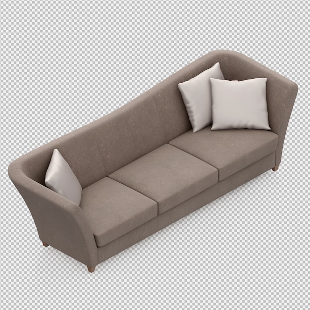 Isometrisches sofa 3d übertragen