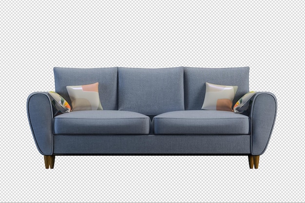 Isometrisches Sofa 3D übertragen