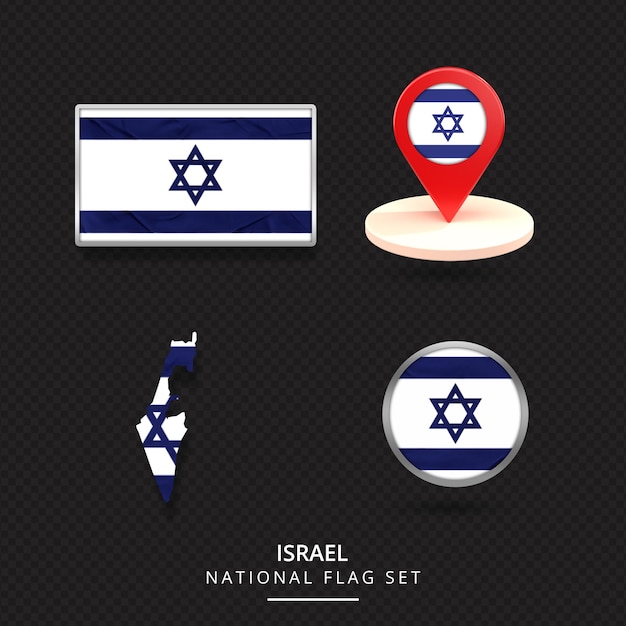 PSD israelische nationalflagge kartenpositionselementdesign