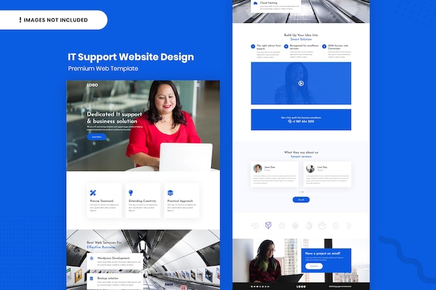 It-support-website-designvorlage