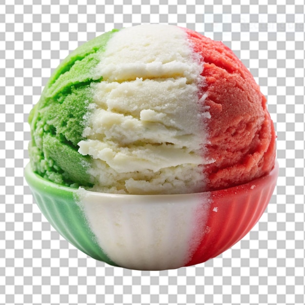 PSD italian ice on transparent background