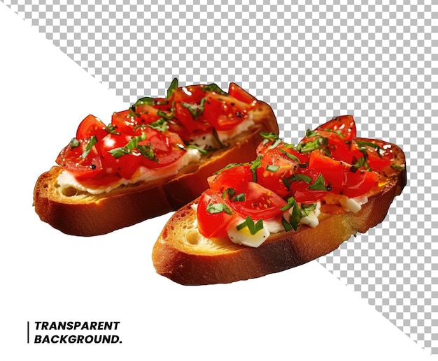 PSD italienische bruscetta mit tomaten und rosmarin psd