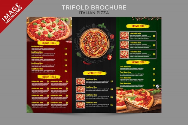 Italienische pizza trifold template serie