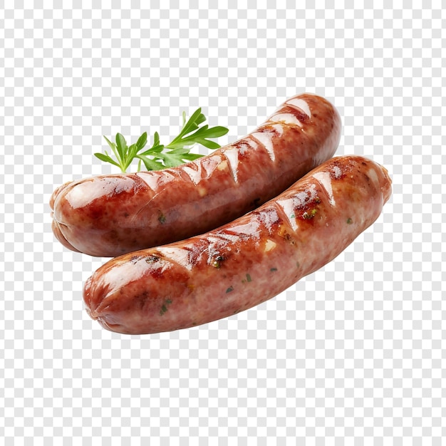 Italienische Wurst auf durchsichtigem Hintergrund