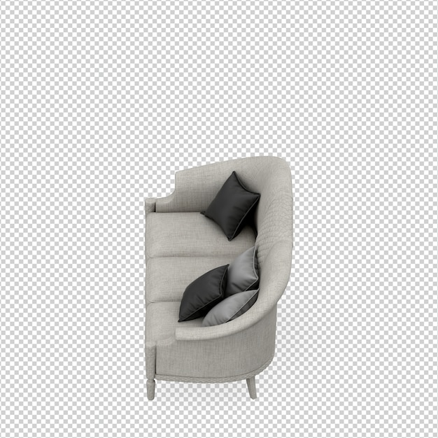 Izometrická pohovka 3D renderování