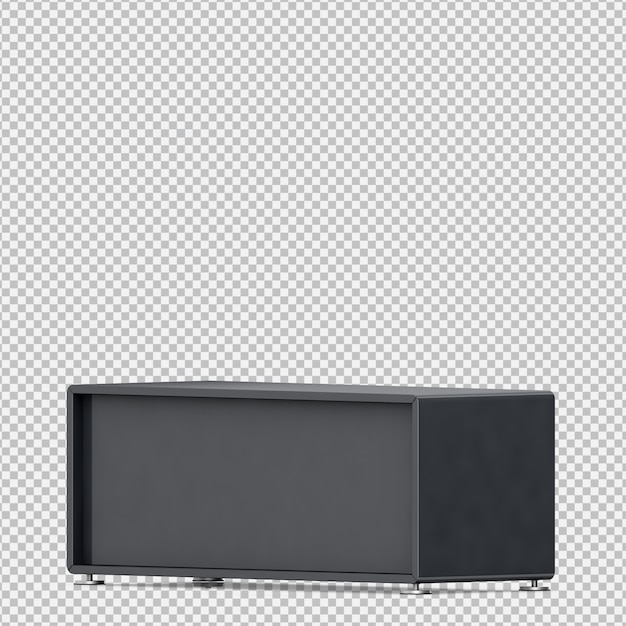 Izometrická skříňka 3D renderování