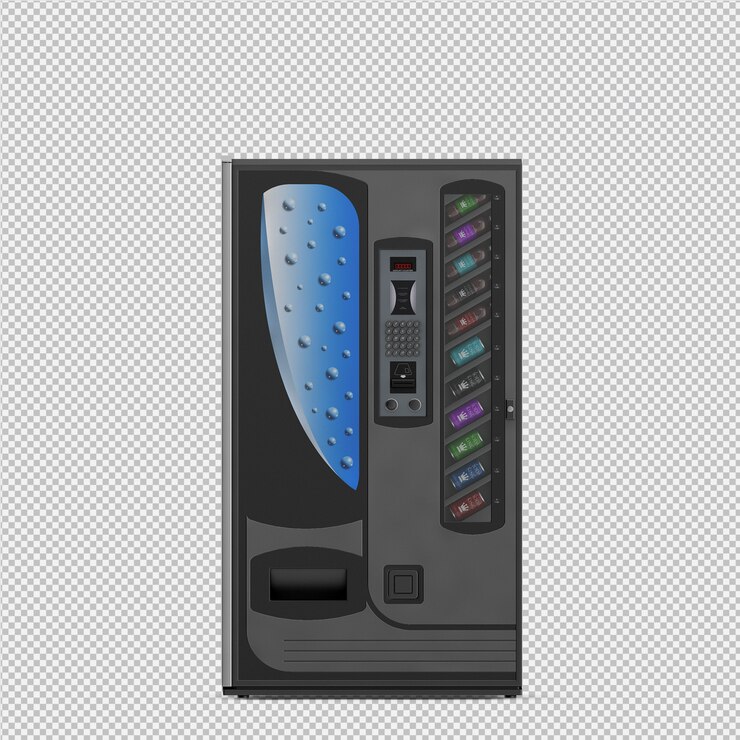 PSD izometrické 3d renderování kávovaru izolované