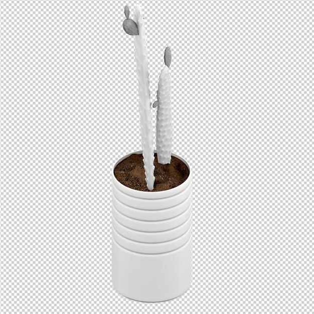 Izometrický 3D renderování rostliny