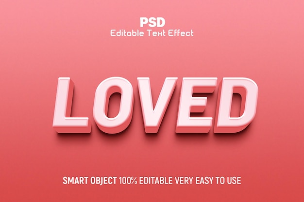 J'ai adoré le style d'effet de texte modifiable en 3D