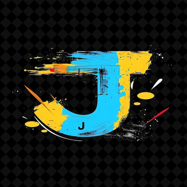 J con letra dibujada a mano Diseño de logotipo Estilo con J en forma de Int Ilustración Diseños vectoriales de logotipo