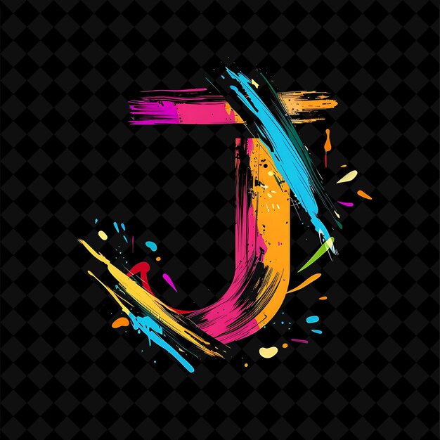 J con letra dibujada a mano Diseño de logotipo Estilo con J en forma de Int Ilustración Diseños vectoriales de logotipo