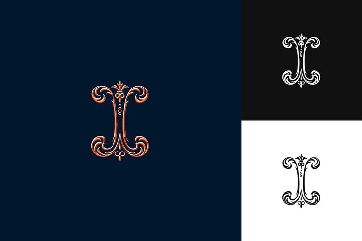 PSD j logo mit dem buchstaben royal class signature logo style design l illustration logo vector designs