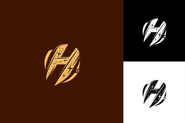 J8 Letra H con diseño de logotipo de cometa con H en forma de C Ilustración Diseños vectoriales de logotipo