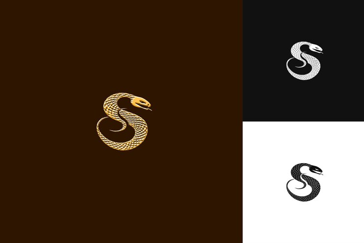 PSD j8 letra s con estilo de diseño de logotipo minimalista con diseño vectorial de ilustración de logotipo en forma de s