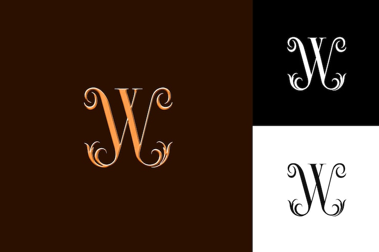 PSD j8 letter w con wordmark logo design style con w a forma di illustrazione logo vector designs
