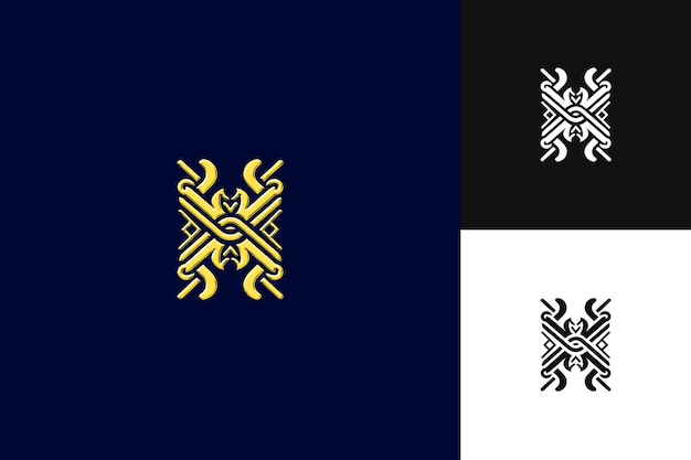 J8 Logotipo de la letra X con riqueza real Diseño de estilo de logotipo abstracto Ilustración Diseños vectoriales de logotipo