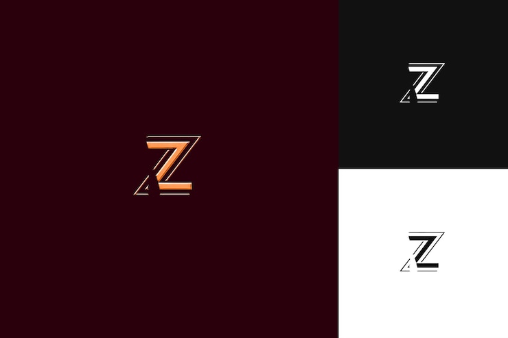 PSD j8 logotipo de la letra z con sello de lujo real diseño de estilo de logotipo ilustración diseños vectoriales de logotipo