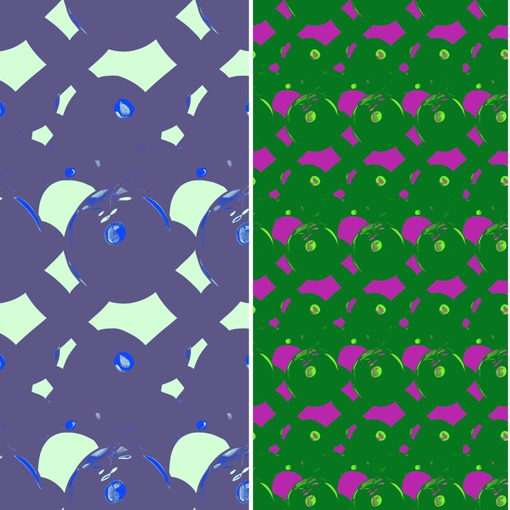 PSD jaboticaba con piel púrpura oscura y diseño circular con ho vector único de patrón de frutas tropicales