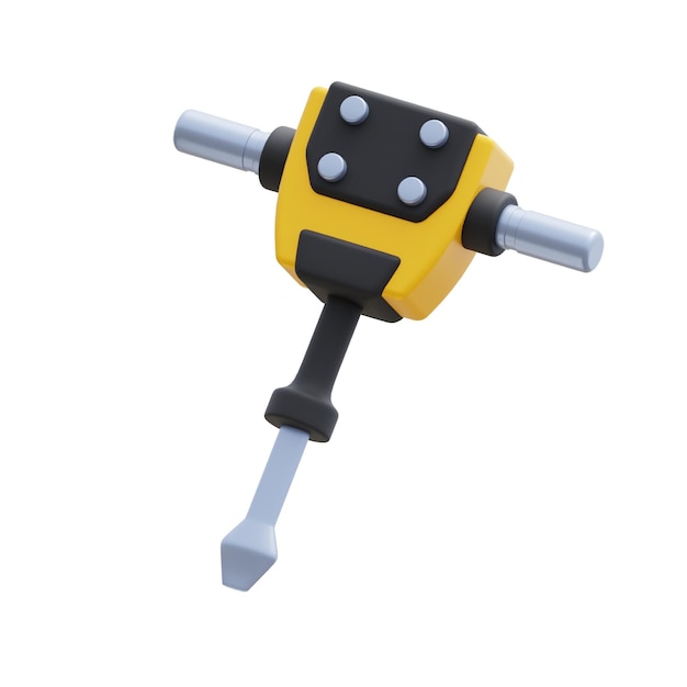 Jack Hammer 3D-Icon-Konstruktion