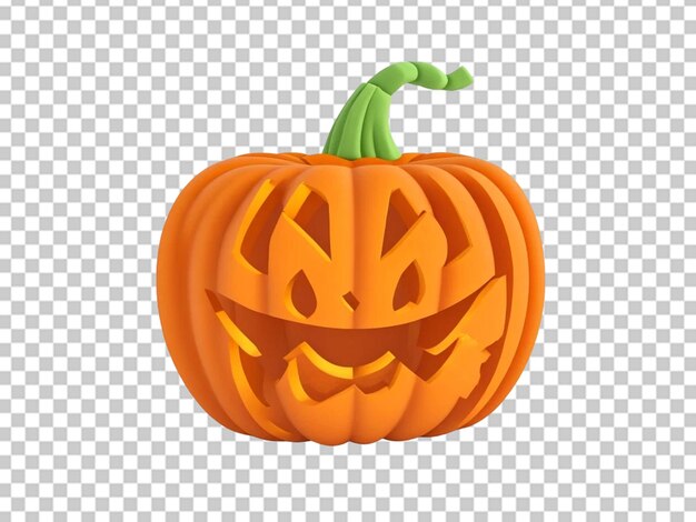 PSD jack o lantern pumpkin com uma cara assustadora