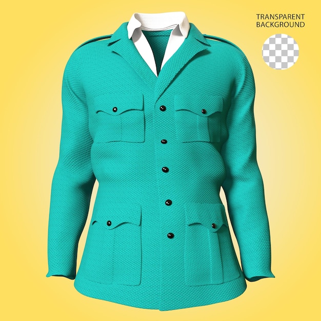 PSD jacket de traje de hombre de estilo antiguo ilustración renderizada en 3d aislada de moda