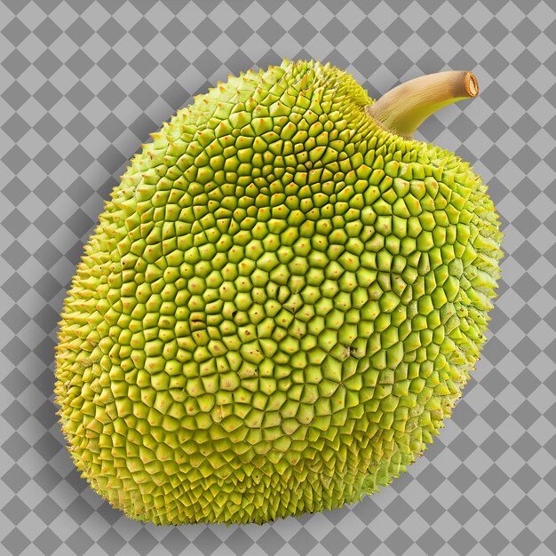 Jackfruit con gran forma ovalada y color verde dulce y Sl Objeto aislado en fondo limpio